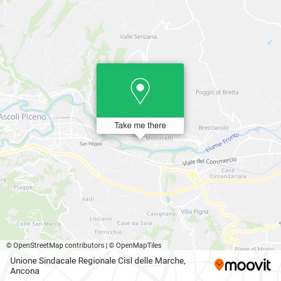 Unione Sindacale Regionale Cisl delle Marche map