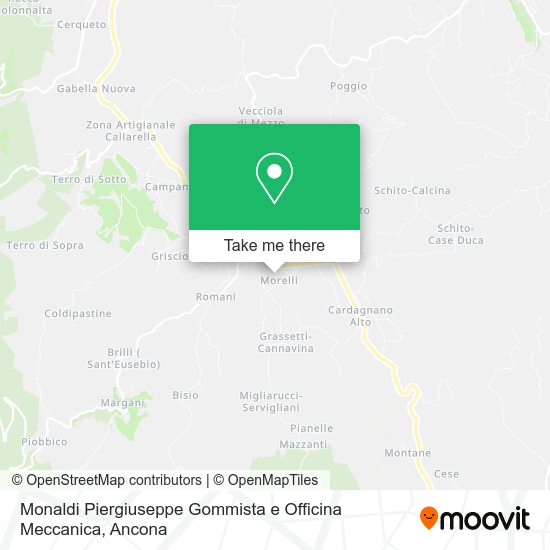 Monaldi Piergiuseppe Gommista e Officina Meccanica map
