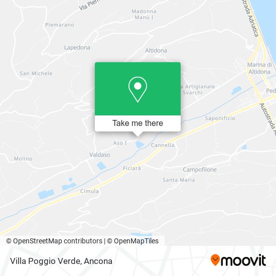 Villa Poggio Verde map