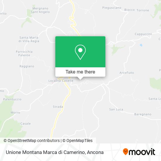 Unione Montana Marca di Camerino map