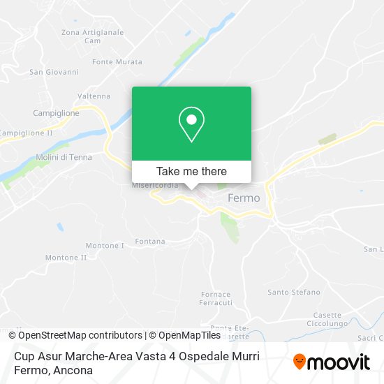 Cup Asur Marche-Area Vasta 4 Ospedale Murri Fermo map