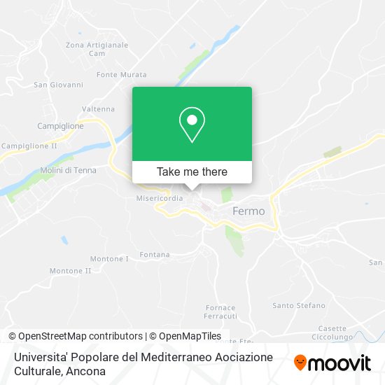 Universita' Popolare del Mediterraneo Aociazione Culturale map