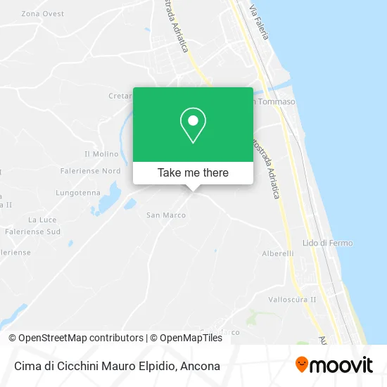 Cima di Cicchini Mauro Elpidio map