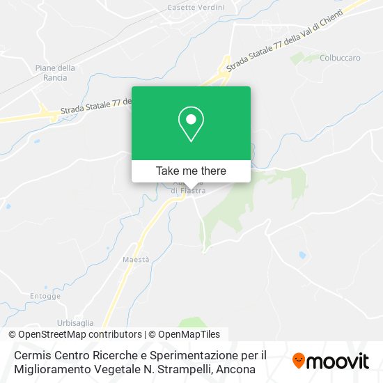 Cermis Centro Ricerche e Sperimentazione per il Miglioramento Vegetale N. Strampelli map