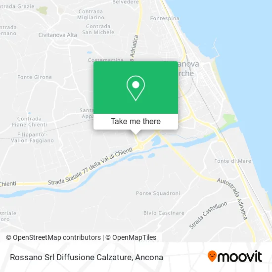 Rossano Srl Diffusione Calzature map