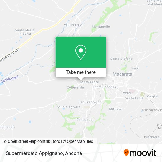 Supermercato Appignano map