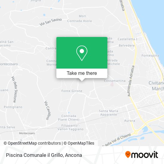 Piscina Comunale il Grillo map