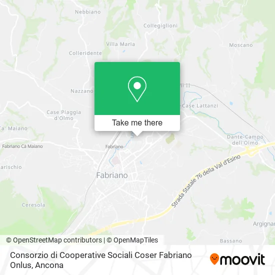 Consorzio di Cooperative Sociali Coser Fabriano Onlus map