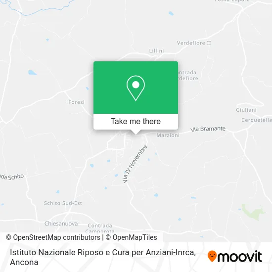 National Institute of Rest and Care for the Elderly - Inrca map