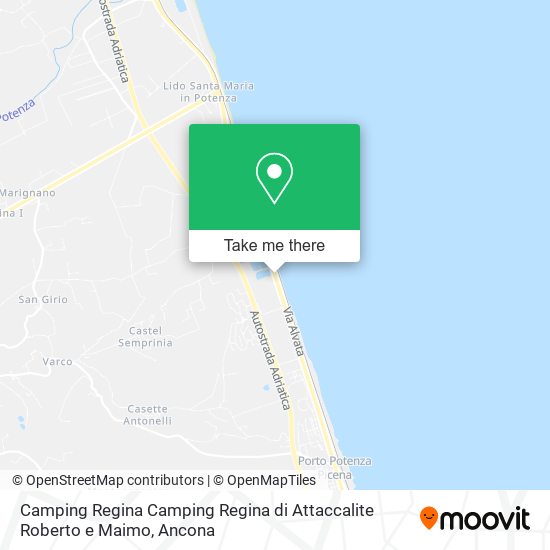 Camping Regina Camping Regina di Attaccalite Roberto e Maimo map