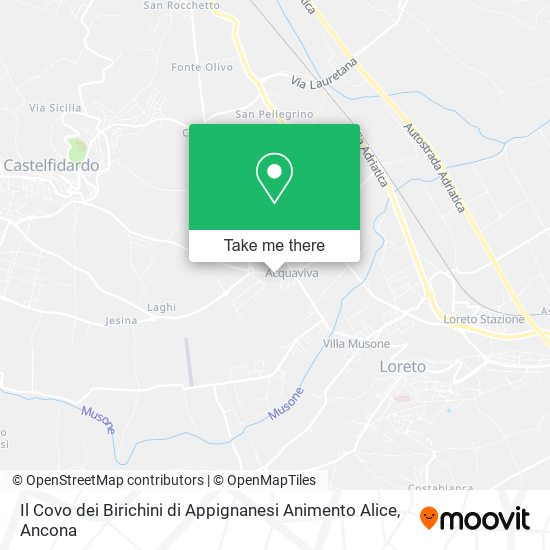 Il Covo dei Birichini di Appignanesi Animento Alice map