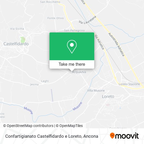 Confartigianato Castelfidardo e Loreto map