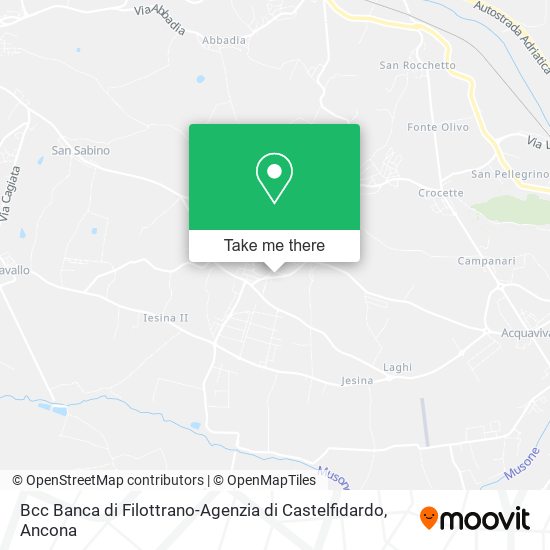 Bcc Banca di Filottrano-Agenzia di Castelfidardo map