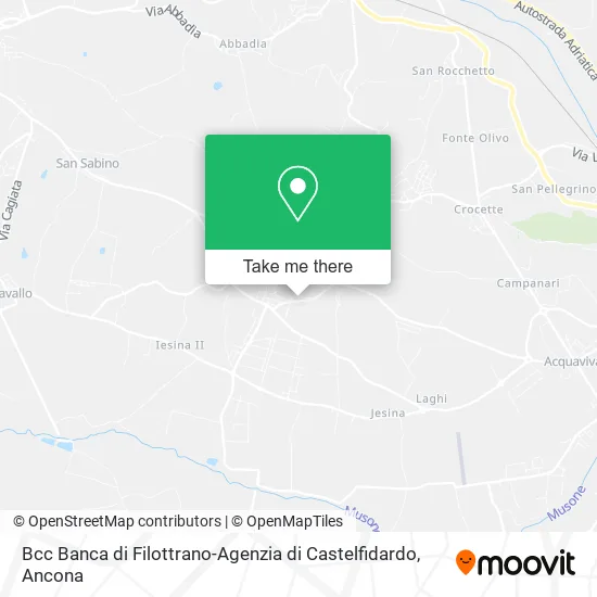 Bcc Banca di Filottrano-Agenzia di Castelfidardo map