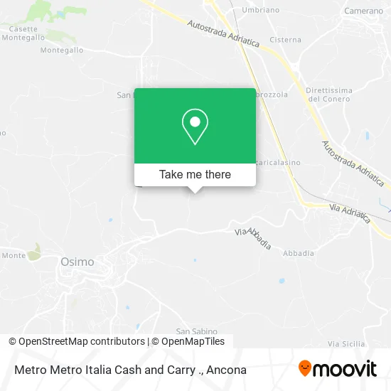 Metro Metro Italia Cash and Carry . map