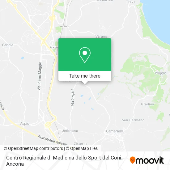 Centro Regionale di Medicina dello Sport del Coni. map