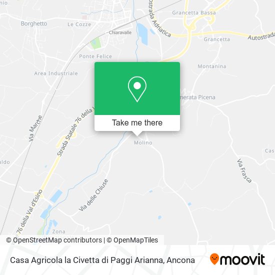 Casa Agricola la Civetta di Paggi Arianna map