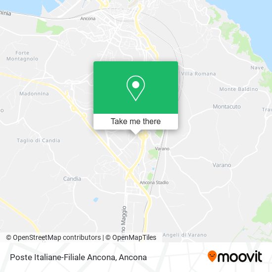 Poste Italiane-Filiale Ancona map