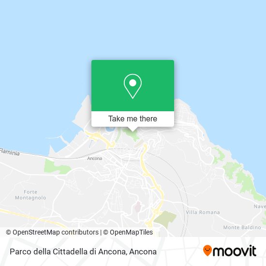 Parco della Cittadella di Ancona map