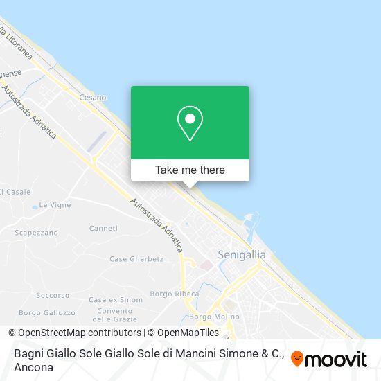 Bagni Giallo Sole Giallo Sole di Mancini Simone & C. map