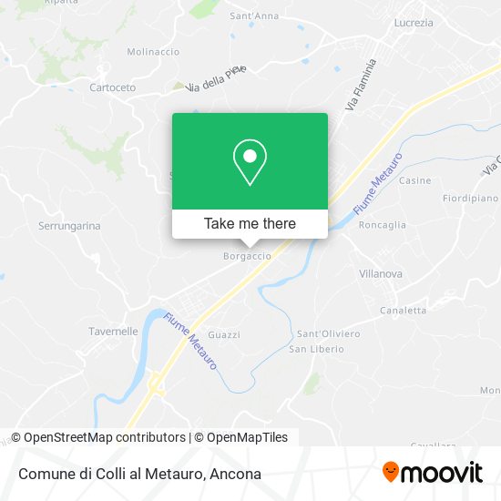 Comune di Colli al Metauro map