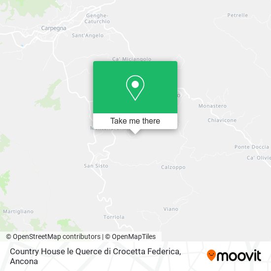 Country House le Querce di Crocetta Federica map