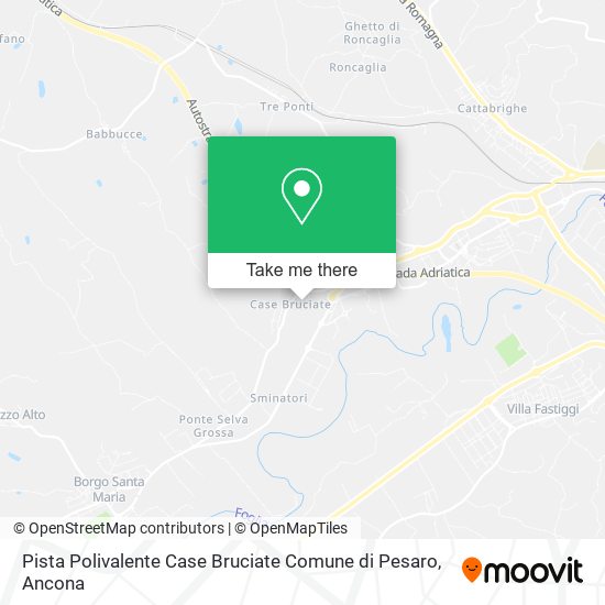 Pista Polivalente Case Bruciate Comune di Pesaro map