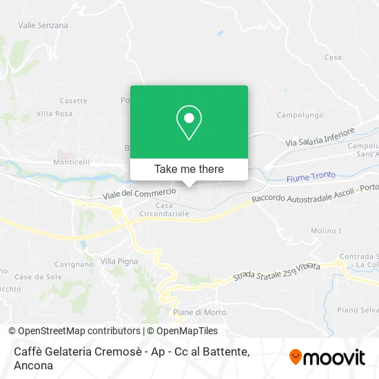 Caffè Gelateria Cremosè - Ap - Cc al Battente map