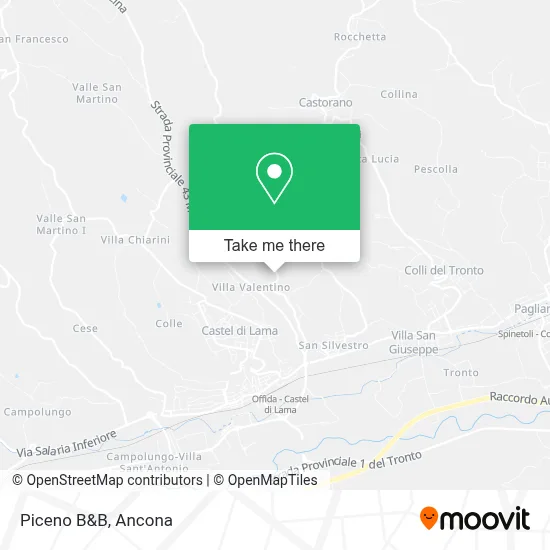 Piceno B&B map