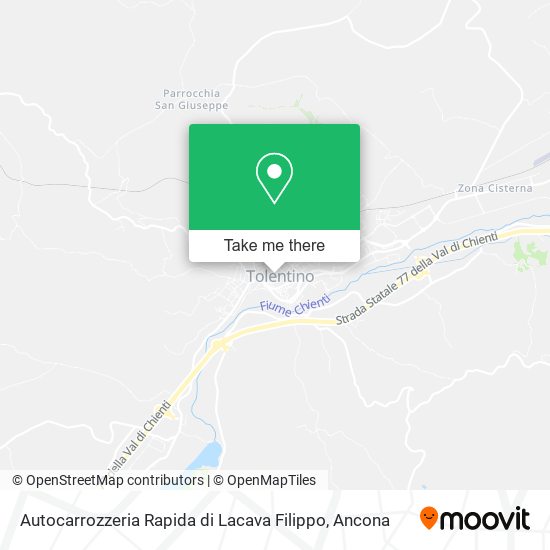 Autocarrozzeria Rapida di Lacava Filippo map