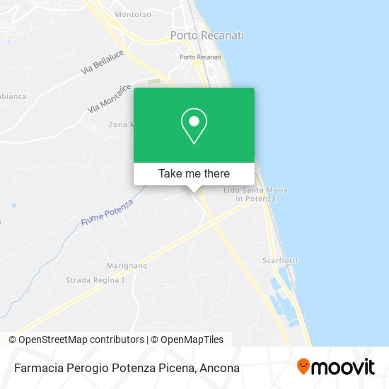 Farmacia Perogio Potenza Picena map