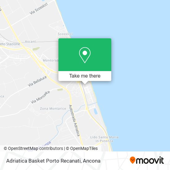 Adriatica Basket Porto Recanati map