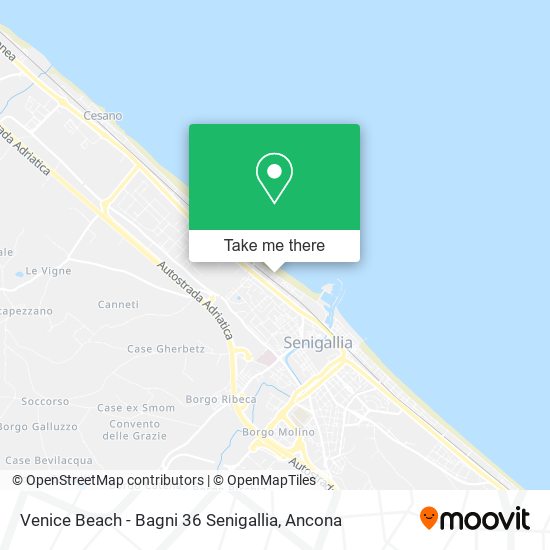 Venice Beach - Bagni 36 Senigallia map
