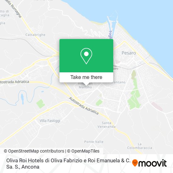 Oliva Roi Hotels di Oliva Fabrizio e Roi Emanuela & C. Sa. S. map