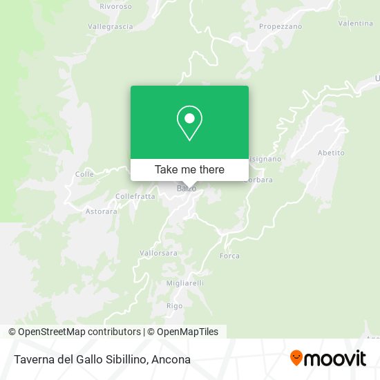 Taverna del Gallo Sibillino map
