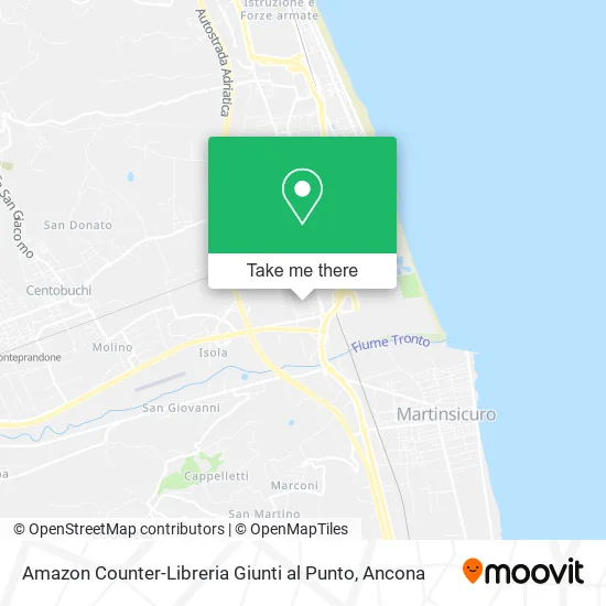 Amazon Counter-Libreria Giunti al Punto map