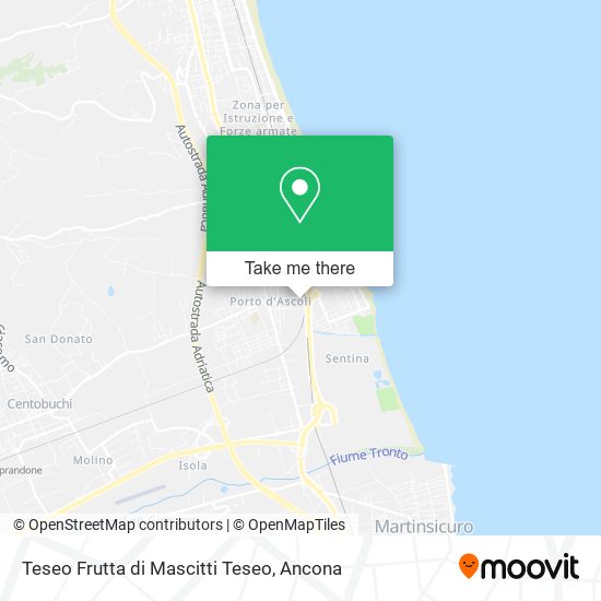 Teseo Frutta di Mascitti Teseo map