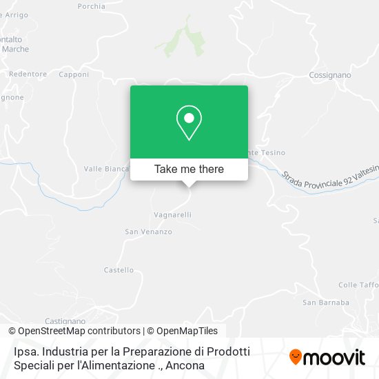 Ipsa. Industria per la Preparazione di Prodotti Speciali per l'Alimentazione . map