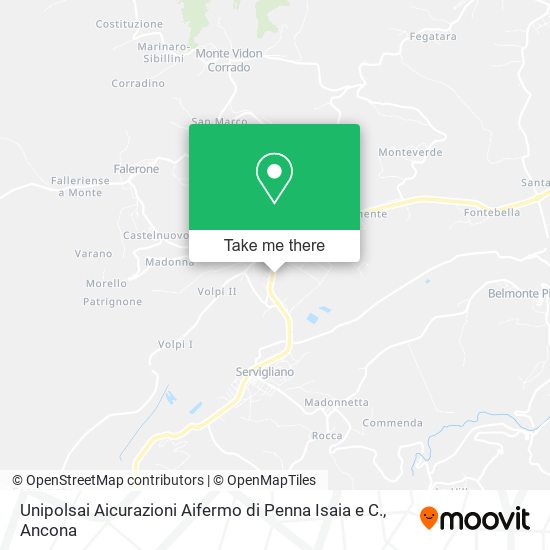 Unipolsai Aicurazioni Aifermo di Penna Isaia e C. map