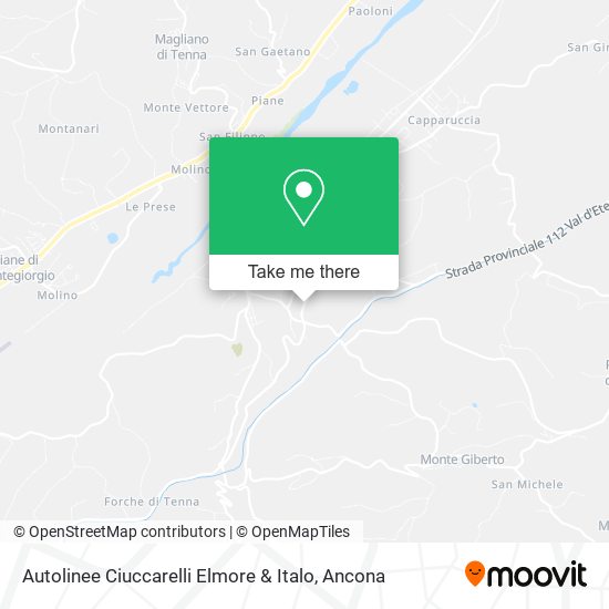 Autolinee Ciuccarelli Elmore & Italo map