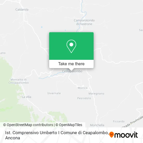 Ist. Comprensivo Umberto I Comune di Ceapalombo map