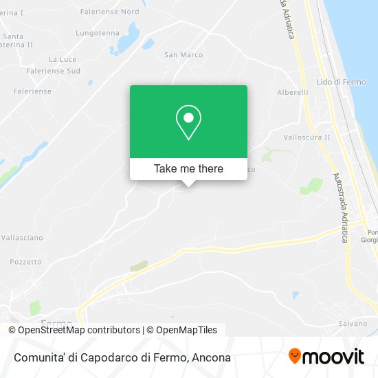 Comunita' di Capodarco di Fermo map