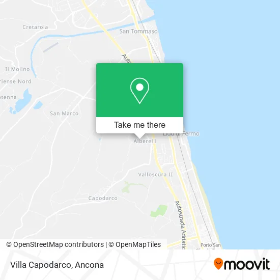 Villa Capodarco map