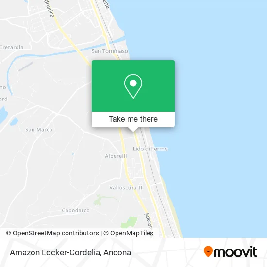 Amazon Locker-Cordelia map