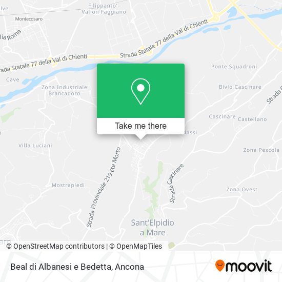 Beal di Albanesi e Bedetta map
