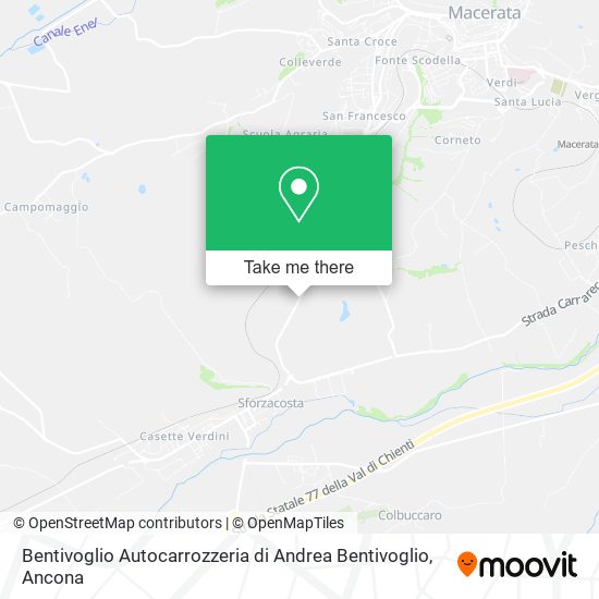 Bentivoglio Autocarrozzeria di Andrea Bentivoglio map