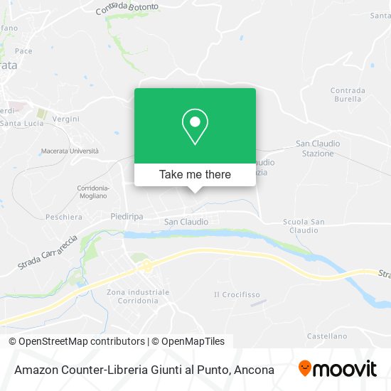 Amazon Counter-Libreria Giunti al Punto map