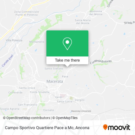Campo Sportivo Quartiere Pace a Mc map