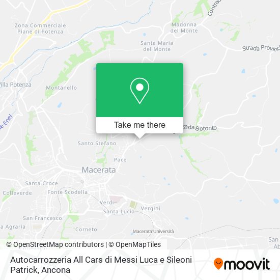 Autocarrozzeria All Cars di Messi Luca e Sileoni Patrick map