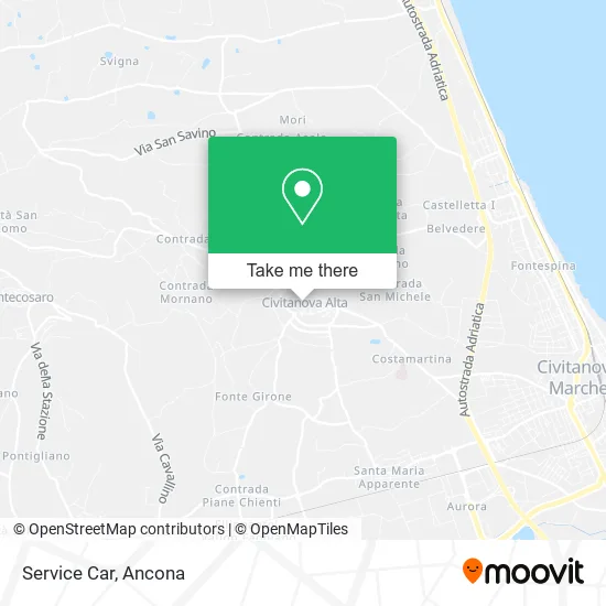 Service Car map